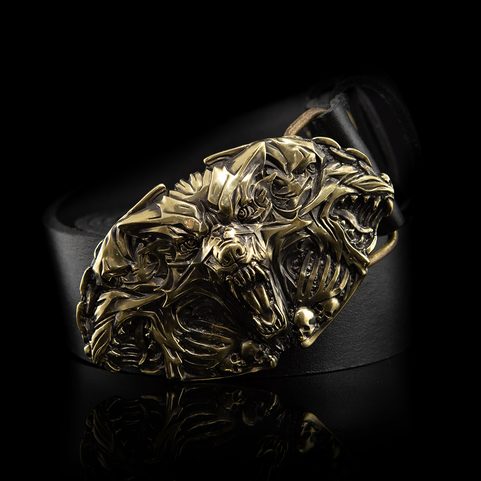 CERBERUS, BOUCLE DE CEINTURE, LAITON