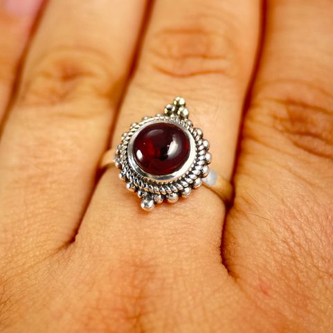 ANTONIA, RING, GARNET SILVER 925/1000
