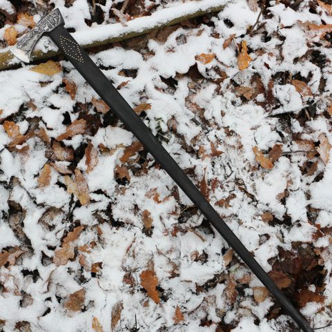 CARPATHIAN VALASKA TRADITIONAL FORGED AXE - ETCHED WITH WOLF AND DEER