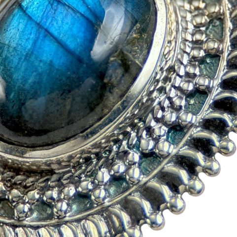ATLANTIS, SILVER PENDANT, LABRADORITE, AG 925/1000