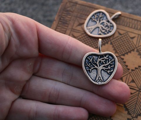 TREE OF KNOWLEDGE, BRONZE PENDANT