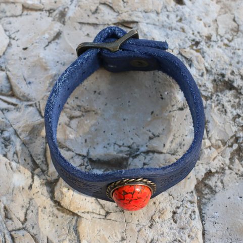 GRACIA LEATHER BRACELET WITH GLASS