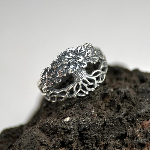 EICHENRING, SILBER 925
