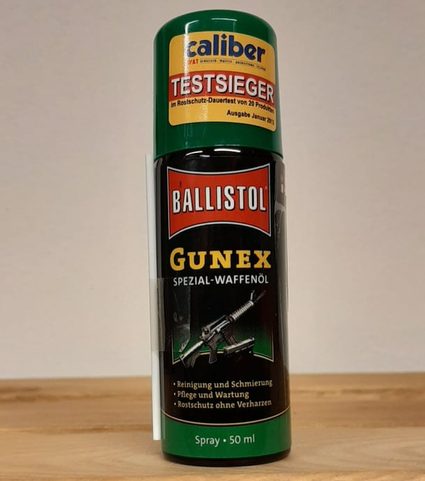 GUNEX, BALLISTOL, HUILE POUR FUSILS ET ARMES À FROID, 50 ML