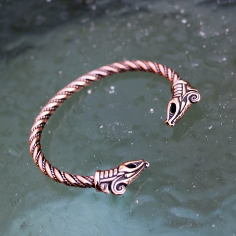 DREKI, WIKINGERDRACHE, ARMBAND, BRONZE