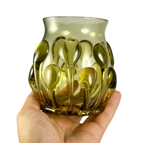 MEDIEVAL GOBLET - BOHEMIA, GREEN FOREST GLASS