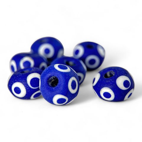 KELTISCHE GLASPERLE, BLAU MIT AUGEN, REPLIK