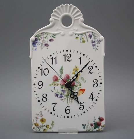 PORCELAIN CLOCKS, FLOWERING MEADOW