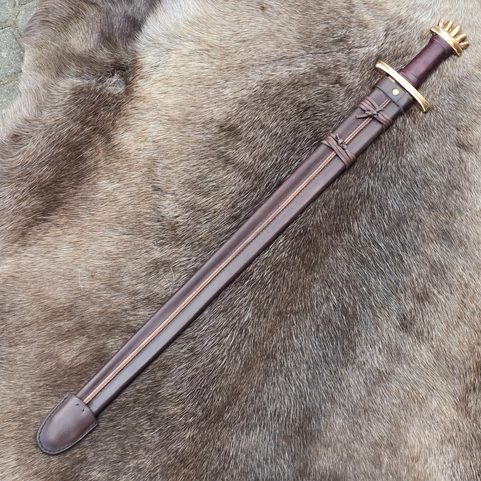 SCABBARD FOR VIKING SWORD, LEATHER