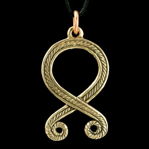 TROLL CROSS, ODAL RUNE, PENDANT, BRONZE