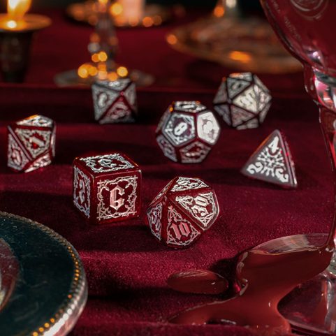 BLOODSUCKER DICE SET: SCARLET, VAMPIRE RPG DICE SET