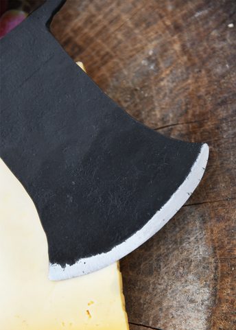 CHEESE KNIFE OR HERB CLEAVER, FORGED STEEL, LARGE