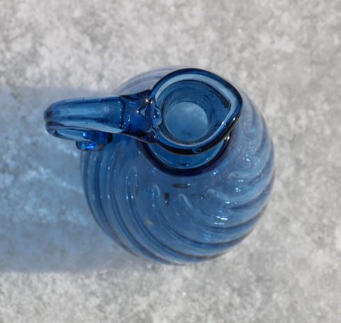 BLUE CARAFE - HISTORICAL GLASS