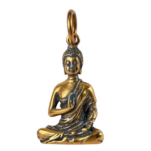 BUDDHA, ČAKROVÝ PŘÍVĚŠEK, BRONZ