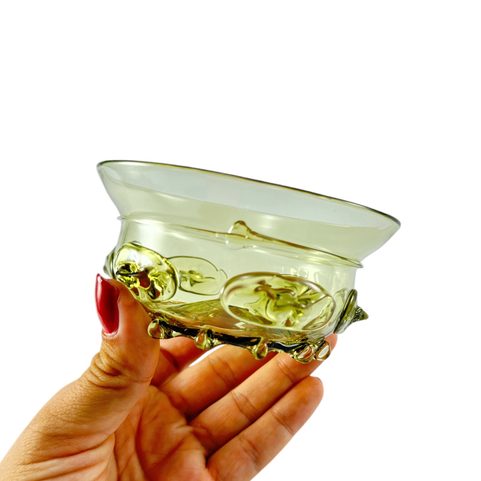 KRAUSTRUNK - BOWL, HISTORICAL GREEN GLASS