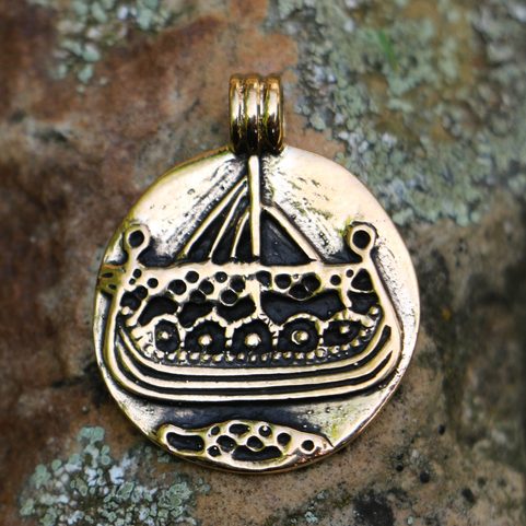 VIKING SHIP, PENDANT, BRONZE