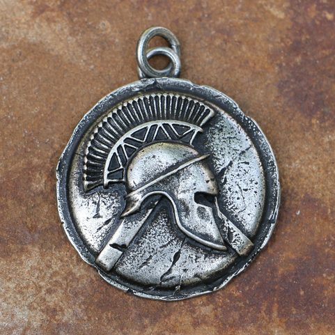 SPARTA, SPARTAN WARRIOR, PENDANT, ZINC