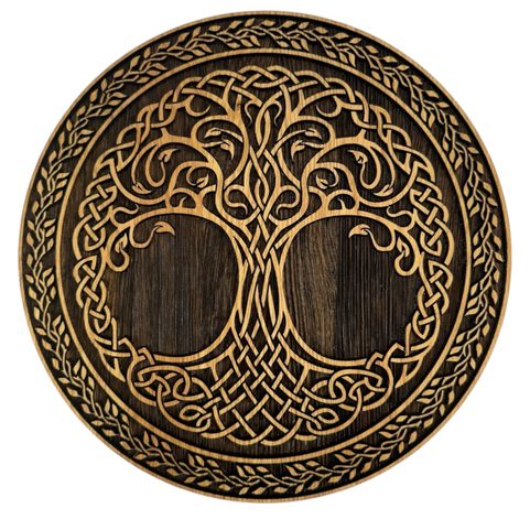 TREE OF LIFE, WOODEN WALL PICTURE 32CM