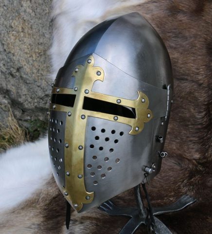 HELM MIT VISIER, 2 MM, MESSINGDEKORATION