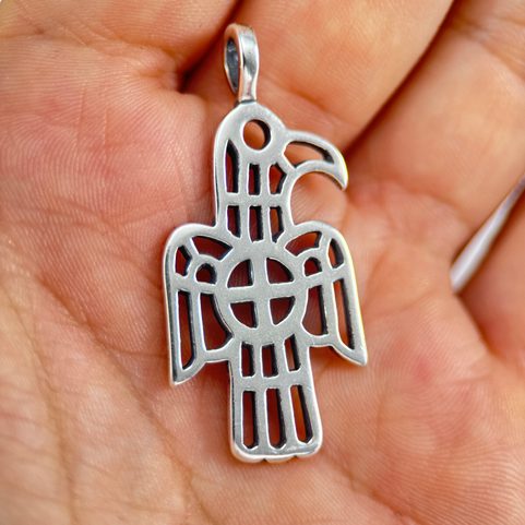 GOTISCHER ADLER, AMULETT, 5. JAHRHUNDERT, ITALIEN SILBER 925