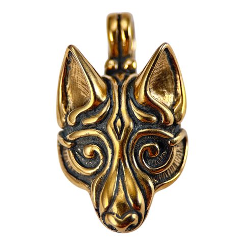 FENRIR, WIKINGERWOLF, ANHÄNGER, BRONZE, GRÖSSER