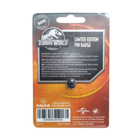 JURASSIC WORLD PIN BADGE RAPTOR