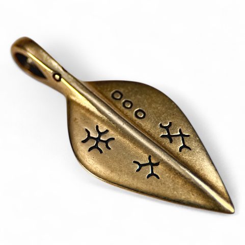 GERMANIC SPEARHEAD, BRONZE PENDANT