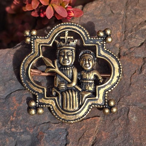 MEDIEVAL BROOCH, BRONZE