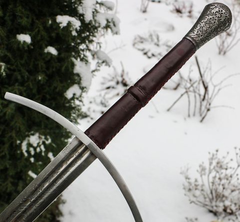 NORBERT HAND-AND-A-HALF MEDIEVAL SWORD ETCHED
