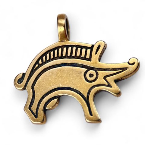 BOAR, BRONZE PENDANT