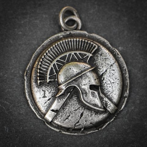 SPARTA, SPARTAN WARRIOR, PENDANT, ZINC
