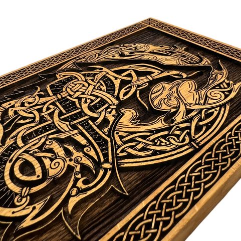 FENRIR, WOODEN WALL PICTURE 21X30CM