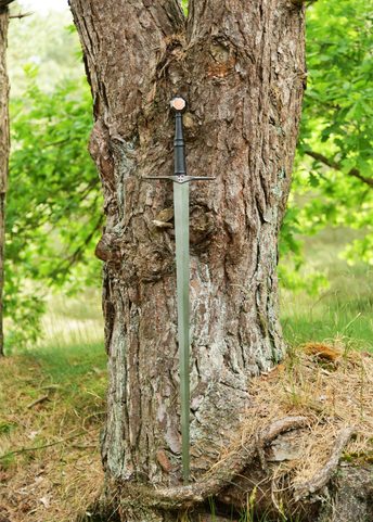 ÉPÉE À UNE MAIN ET DEMIE AVEC FOURREAU EN CUIR