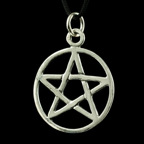 PENTAGRAM, SILVER PENDANT, AG 925, SMALL