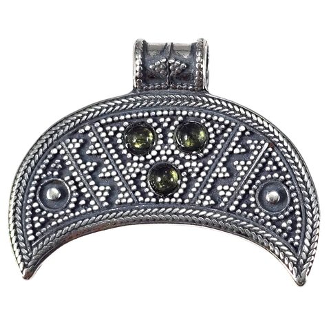 LUNICE - MOLDAVIT, MITTELALTERLICHER SCHMUCK, SILBER 925/1000