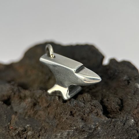 SMITH'S ANVIL, STERLING SILVER PENDANT