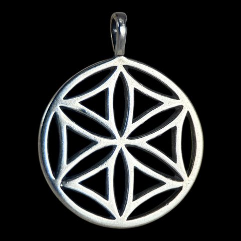 FLEUR DE SOLEIL II, PENDENTIF EN ARGENT