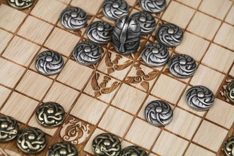 HNEFATAFL - PLAYING STONES 37X, VIKING TAFL CHESS