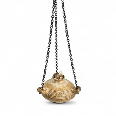 MITTELALTERLICHEN HÄNGE OIL LAMP - KERAMIK
