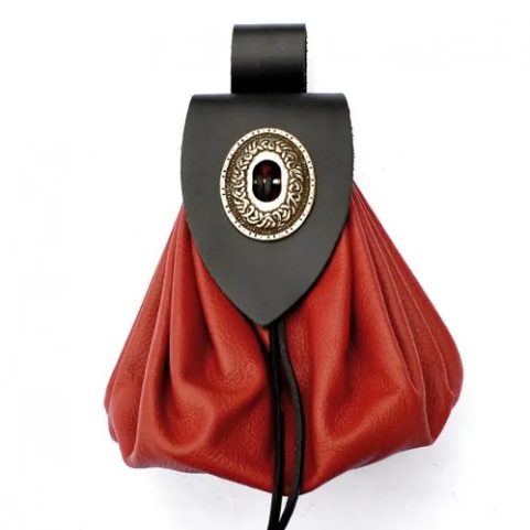 POCHETTE MÉDIÉVALE, GRANDE, ROUGE