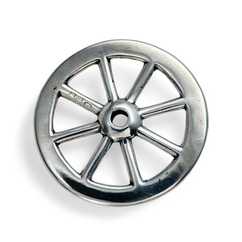 TARANIS WHEEL, OPPIDUM STRADONICE, BOHEMIA, SILVER REPLICA AG 925, 10 G
