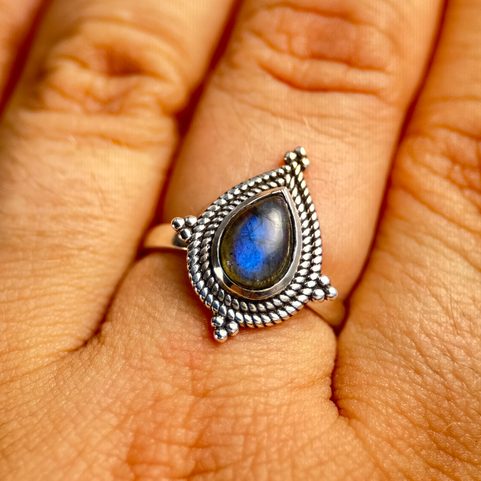 SABINA, RING, LABRADORITE, SILVER 925/1000