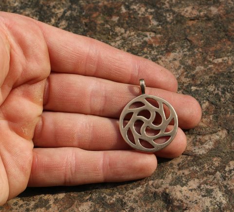 SUN SYMBOL, BRONZE PENDANT