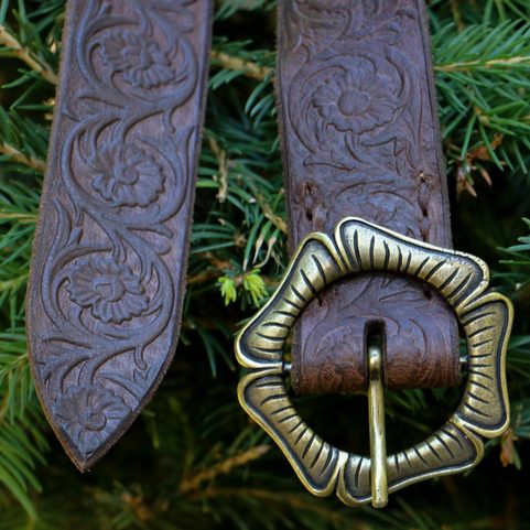 ALBION, CEINTURE EN CUIR MARRON