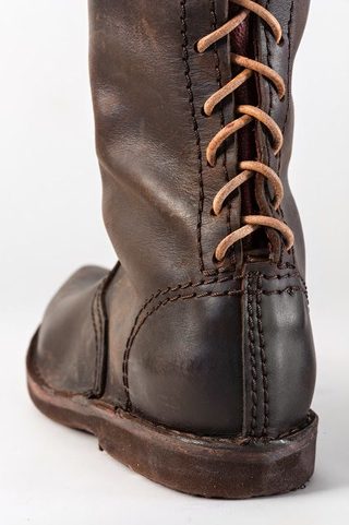 GOTHIC SHOES, LACE-UP, HIGH, BROWN
