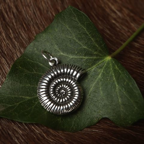 AMMONITE, STERLING SILVER PENDANT