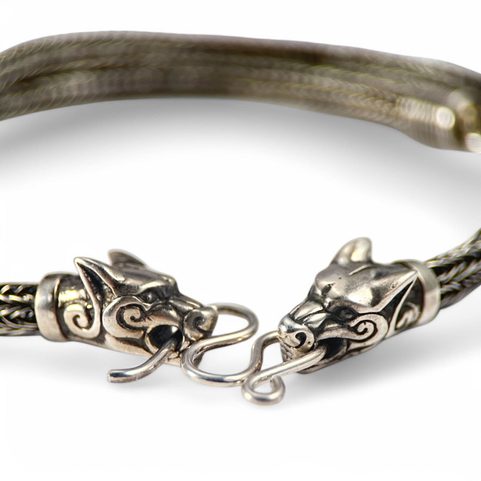 FENRIR - SILVER NECKLACE, VIKING KNIT, AG 925/1000 50G