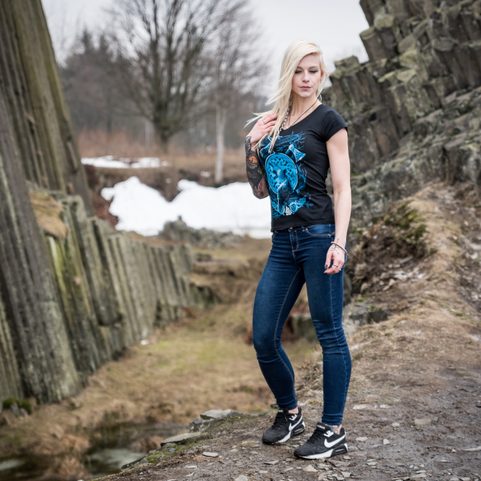 HUGINN AND MUNINN, VIKING RAVENS LADIES' T-SHIRT