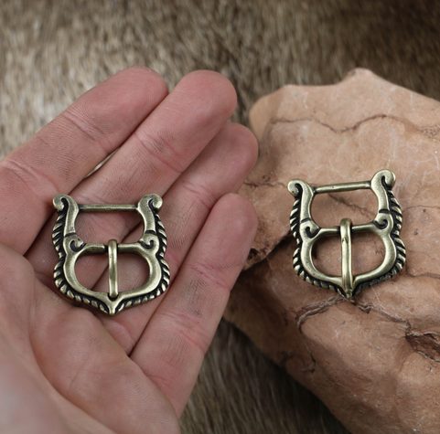 MEDIEVAL BELT BUCKLE, HUNGARY, ZINC ANT. BRASS