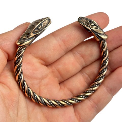 JÖRMUNGANDR, VIKING BRACELET, SNAKE, SERPENT, BRONZE